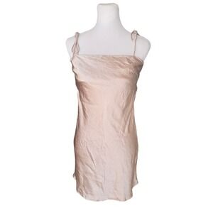 Princess Polly Satin Slip Dress Taupe‎ Adjustable Straps Mini